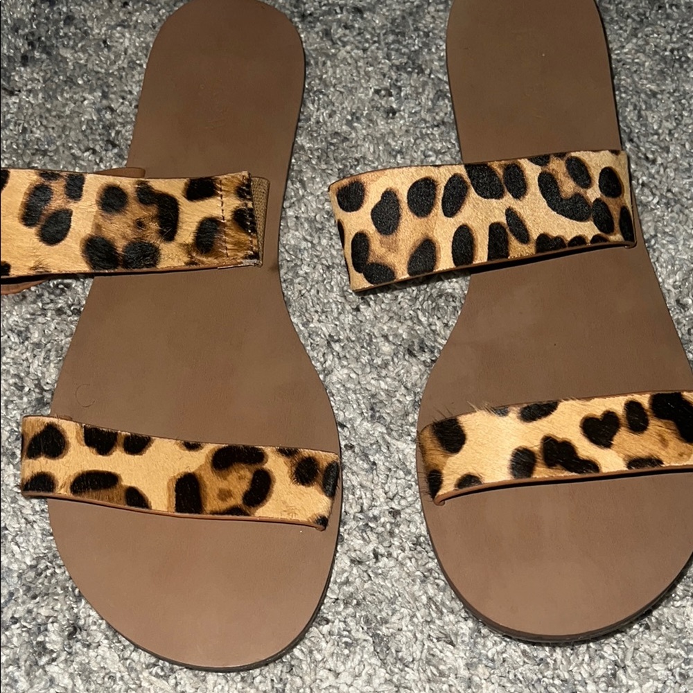 J Crew Leopard Print Women's Sandals
